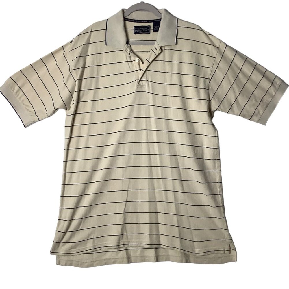 Steve Stricker for Fairway Sport Striped Golf‎ Polo Shirt Men Large Short Sleeve